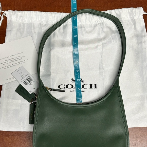 Coach Curve Zip Bag Smooth Leather Green | NWT | Authentic - Picture 8 of 11